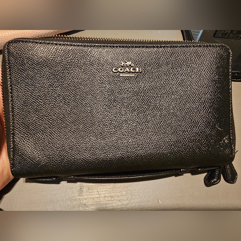 Black Leather Coach Wallet